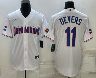 Men's Dominican Republic Baseball #11 Rafael Devers 2023 White World Baseball Classic Stitched Jerseys,We sell and wholesale Men's Dominican Republic Baseball #11 Rafael Devers 2023 White World Baseball Classic Stitched Jerseys on line form chian!
